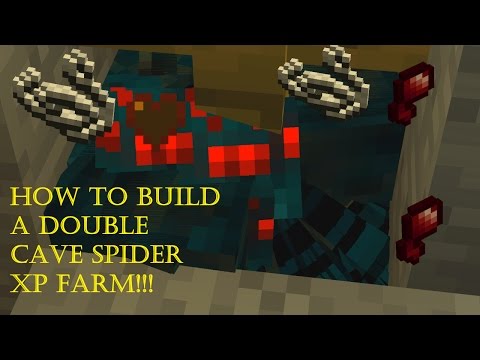 How To Make A Double Cave Spider XP Farm!! Tutorial.