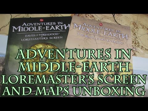 Adventures in Middle-Earth Loremaster's Screen and Maps Unboxing
