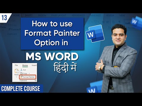 How to use Format Painter Option in MS Word | Microsoft Word Format Painter Tutorial | mswordcourse