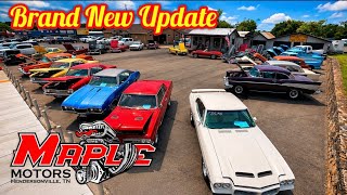 Complete Muscle Car Inventory Maple Motors Lot Walk Update 8/3/26 Classic Rides Deals Hot Rods 4Sale