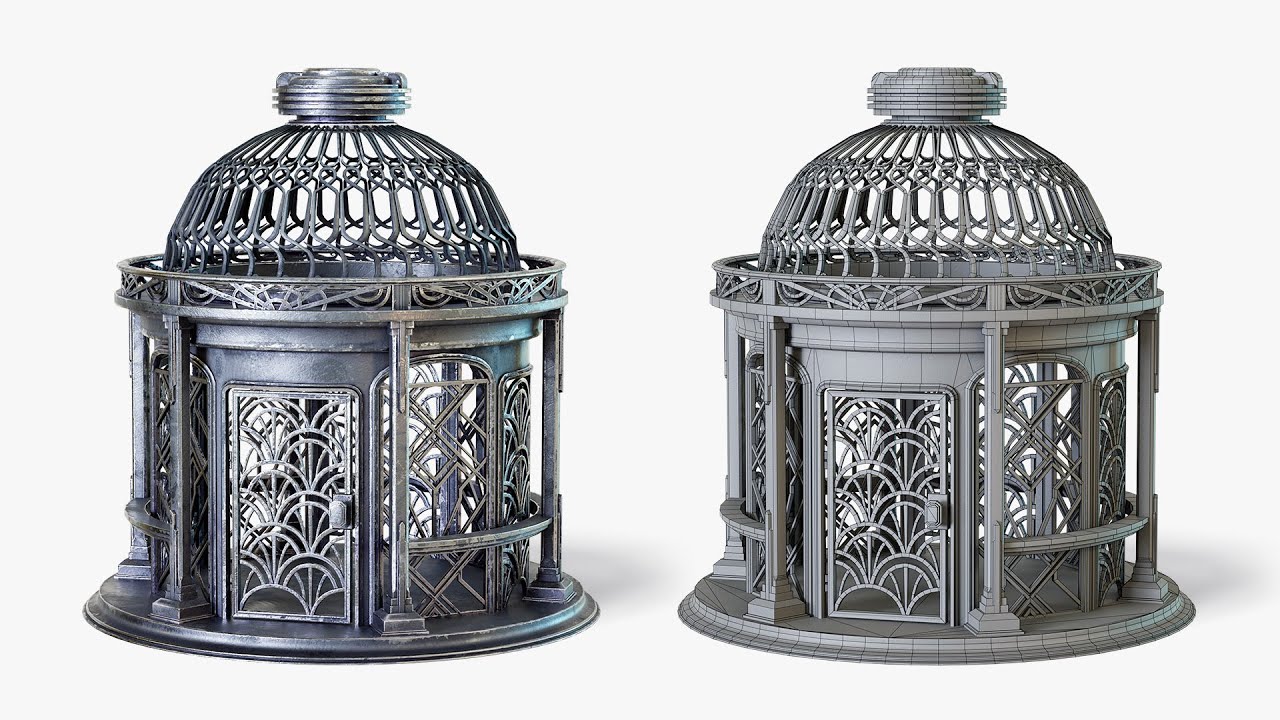 Birdcage Art Deco 3D Model