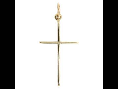 Pandantiv Aur Galben 14 k Cruce Ortodoxa Minimalista - Credinta si Protectie
