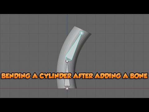 Bending a cylinder after adding a bone - Blender 2.8 Tutorial