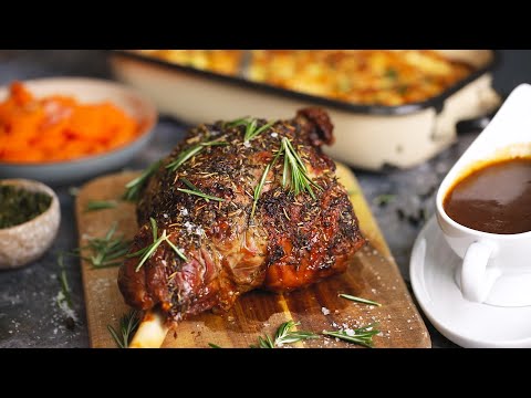 Roast Leg of Lamb with a rich lamb gravy