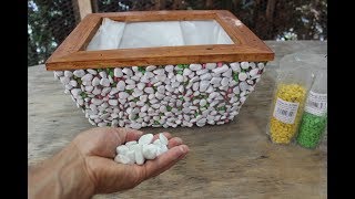 DIY Blumenkasten aus Holz mit Steinen dekoriert /Flower pot, handmade / Taş saksı DIY Blumenkasten aus Holz mit Steinen dekoriert /Flower pot, handmade / Taş saksı