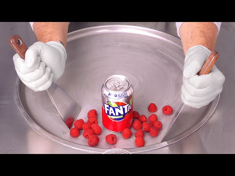 FANTA & Raspberry - Ice Cream Rolls | ASMR