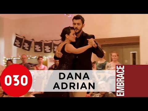  Adrian Ferreyra  and  Dana Frigoli  are  dancing  to  the  tango  "  Rie Payaso  "  by  Juan D'Arienzo  at  Embrace Berlin Tango Festival  in  2016