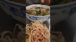 What&rsquo;s one of the best meals to fuel a day of exploring the streets of Vietnam? B&uacute;n b&ograve; Huế🍜 ⁣