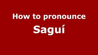 How to pronounce Saguí