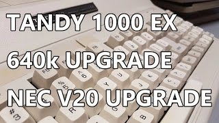 Tandy 1000 EX RAM and CPU upgrade and benchmarks