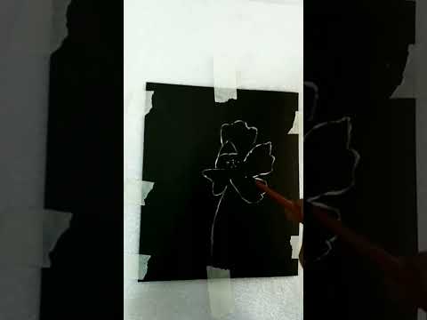 نقاشی رنگ روغن /Oil #oilpainting #flowers #flower #blackandwhite #rose