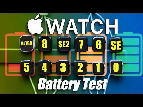 Apple Watch Ultra VS Series8, 7, 6, SE , SE2, 5, 4, 3, 2, 1, 0. Battery Life DRAIN Test.