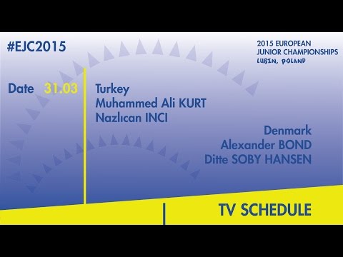 M.A.Kurt/N.Inci(TUR) VS. A.Bond/D.SobyHansen(DEN) #EJC2015 Lubin, Poland