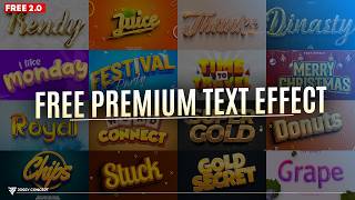 Want PROFESSIONAL Text Effects? Get 20+ FREE Ones Now