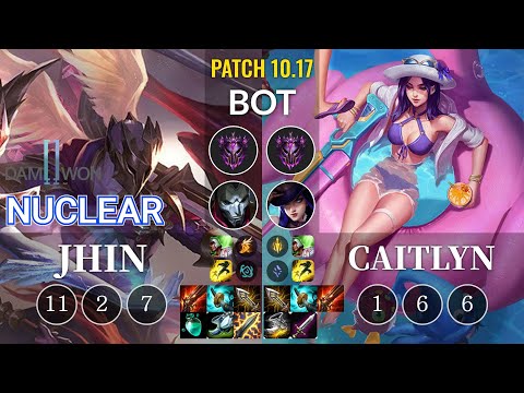 DWG Nuclear Jhin vs Caitlyn Bot - KR Patch 10.17