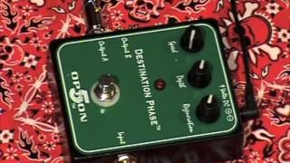 Video thumbnail for Option 5 Effects DESTINATION PHASE guitar effects pedal demo by gearmanndude