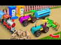 DIY Mini Tractor Heavy Trolley Stuck In Mud With Traffic Lights Science Projec6 DongAnh Mini Tractor