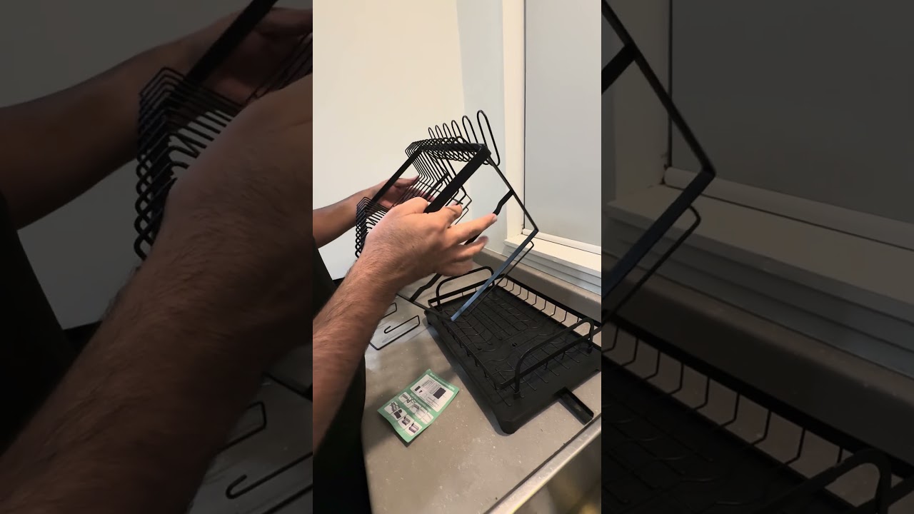 How to assemble the dish rack #TemuFinds #TemuHaul #TemuDishRack #DishRackAssembly #DishRackSetup
