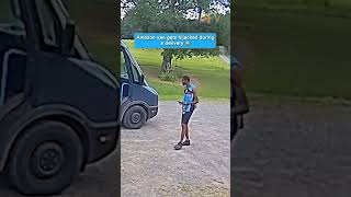 Amazon van gets hijacked during a delivery 😱