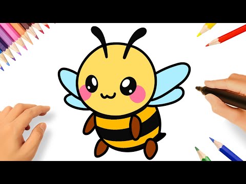 COMO DESENHAR UMA ABELHA FOFA KAWAII FÁCIL 🐝❤️