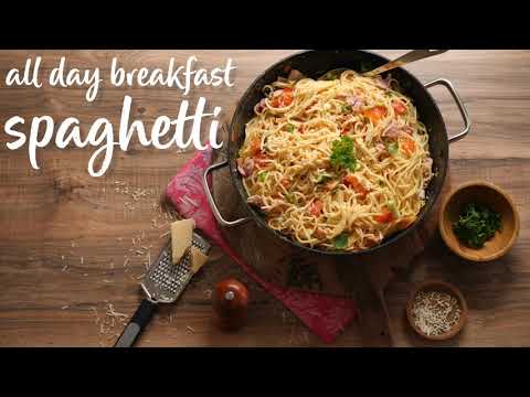 Slimming World Syn-free all day breakfast spaghetti recipe - FREE