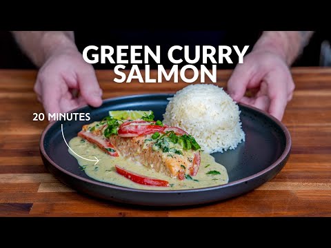 💡 Easiest Green Curry Salmon! Quick & Delicious Recipe for Busy Days! 🌿🐟