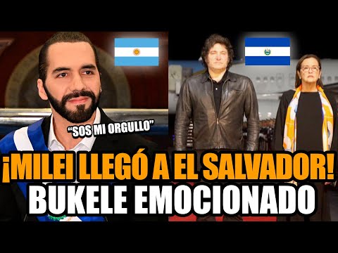 URGENTE MILEI LLEGÓ A EL SALVADOR Y BUKELE SE EMOCIONÓ | FRAN FIJAP