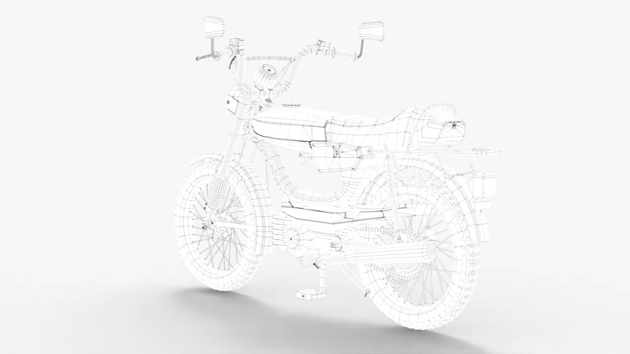 Moped Gameready Rigged 3D Model