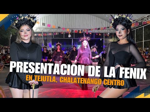 Presentación al estilo catrina de la Fénix Music Band en Tejutla, Chalatenango centro.