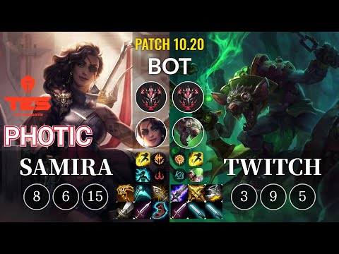 TES Photic Samira vs Twitch Bot - KR Patch 10.20