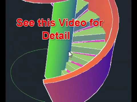 Spiral Staircase by Auto CAD 3D