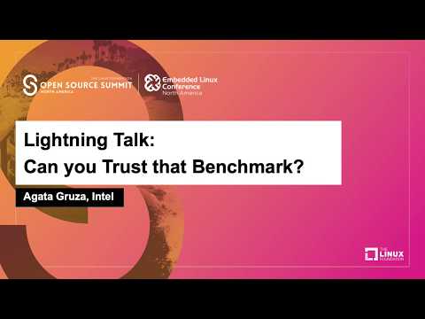 Lightning Talk: Can you Trust that Benchmark? - Agata Gruza, Intel