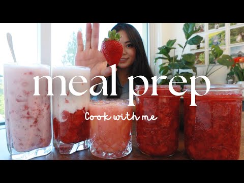 【Cook with me】Strawberry Season 🍓 Korean Strawberry Milk, Strawberry Lemonade