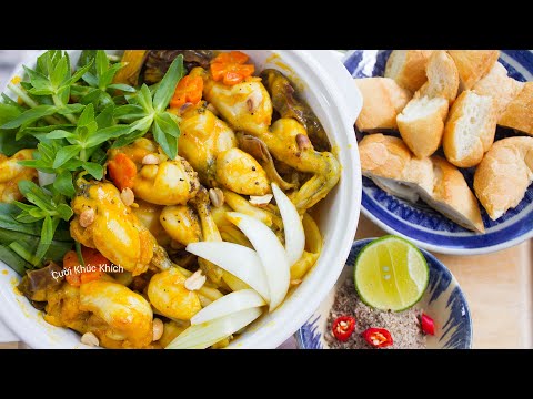 CÁCH LÀM ẾCH XÀO LĂN NƯỚC CỐT DỪA - CKK