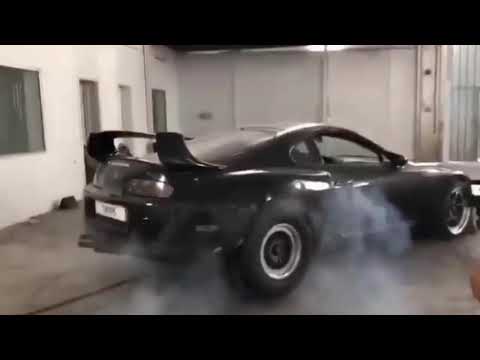Toyota Supra epic burnout part 2 Monicaa....