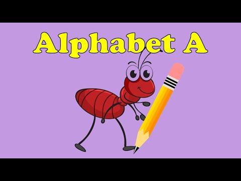 Learn the Letter A | Learn The Alphabet A with short  Angry Ant  Story 🐜 | Write the letter A