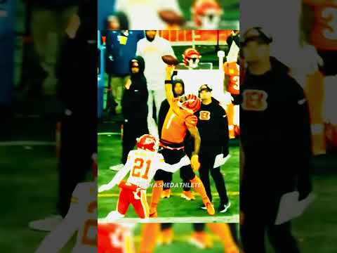 Ja’Marr Chase INSANE 1 HANDED CATCH (out of bounds 😢) #shorts