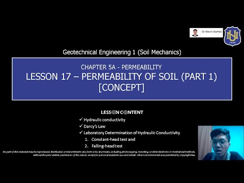 Geotechnical Eng'g 1 (Soil Mechanics) - Permeability of Soil (Part 1) [Concept]