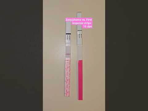 16 dpo first response vs. easy@home #baby #pregnancy #pregnant #pregnancytest #livepregnancytest