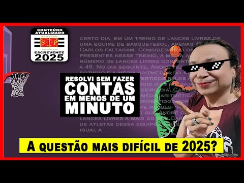 TJSP 2025 - Annotated Correction Mathematics - Question 54 One day during a free throw practice s...