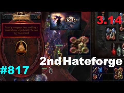[Path of Exile] Double Corrupting my 2nd HATEFORGE glove - 817