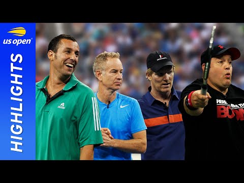 Adam Sandler / John McEnroe vs Kevin James / Jim Courier "Full Match" | US Open 2012