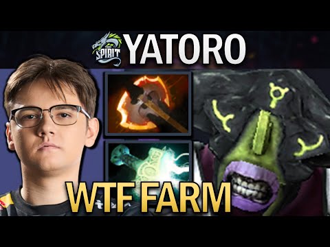 Faceless Void Gameplay Yatoro with Mjolnir and Battlefury