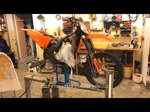Ktm 144 sx engine rebuild - dismantling and fitting bearing