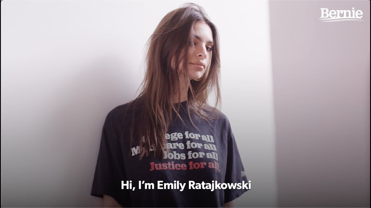 Emily Ratajkowski Endorses Bernie Sanders for President thumnail