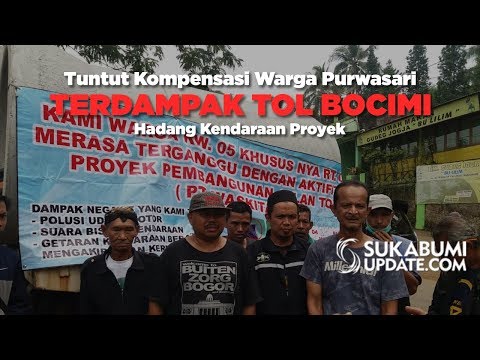 Video: Tuntut Kompensasi Warga Purwasari Terdampak Tol Bocimi Hadang Kendaraan Proyek