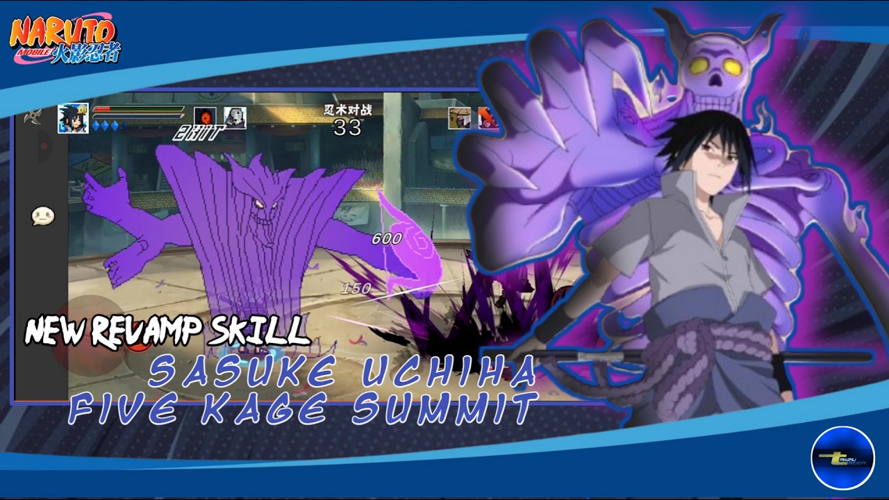 NEW UPDATE‼️ Naruto mobile fighter pixel | New Revamp Skill: Uchiha Sasuke five kage summit