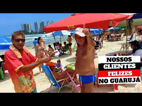 Saturday at Pitangueiras Beach 🌊 Our day selling snacks and caipirinhas in Guarujá