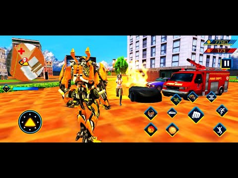 Helicopter Car Robot Transform City Battle 2021: Android Gameplay #10
