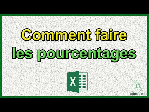 Comment faire les pourcentages sur excel